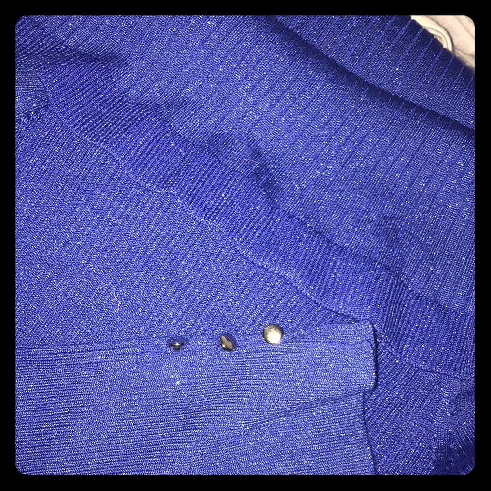 89th and Madison blue sweater